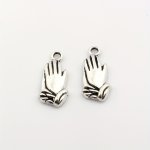 20PCS Alloy Pray Hand Charms Pendants Swag Hand Charms Hiphop Style Silvery Charms Cheap For Jewelry Bracelet Necklace Making Di