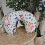 Feeding Pillow Cover Beige Woodlands Leaf And Tree