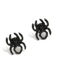 Black Acrylic Small Spider Stud Earrings