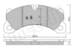 Metelli Brake Pad Set F – W o Sensor 209.5×94.2×17 – 22-0956-0