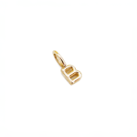 B Alphabet Charm In Yellow Gold