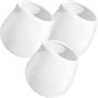 3PIECES Small Ceramic Coffee Latte Pitchers Creamer Pitchers Pure White