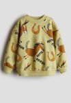 Printed Crew-neck Sweatshirt - Green