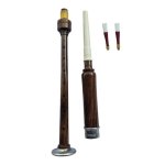 Practice Chanter For Bagpipes With 2 Free Reeds Durable Chanter For Beginners & Intermediate Players Natural-silver White Tip