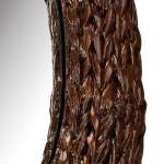 Wicker Mirror - Mahogany