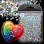 2G/BAG Holographic Laser Stars Resin Filled Glitter Sequins Diy Epoxy Resin Silicone Mould Filler For Diy Art Crafts Jewellery Keychains Resin Shaker Making