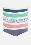 Jockey 5 Pack Printed Bikini- Coast rose petals turq grey