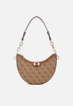 Guess Orlina Logo Top Zip Shldr Bag - Latte Logo brown