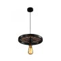 Pendant Light With Iron Wheels Retro Design Decorative Lighting Fixture