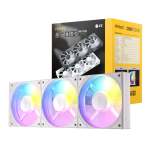 antec connect 120 argb pwm fan 3 pack - white