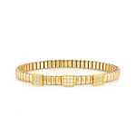 Extension Bracelet Yellow Pvd With 3 Squares