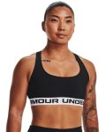 Women's Armour Mid Crossback Sports Bra - Black Sm