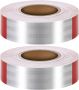 Waterproof Reflective Tape: 5 Cm X 30 M Red And White Strips For Vehicles