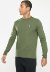 Polo Men Sport Sleeve Print Long Sleeve Tee - Green