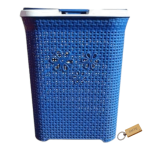 Smte-daisy Laundry Basket 50L With Smte Keyring Blue With Keychain