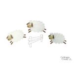 5 Piece Cot Linen Set Sheep Grey