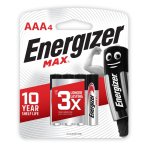 Energizer Max Alkaline Aaa Card 4 - Ns