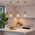 Goldair Gold Ribbed Glass Pendant Light Smokey Grey E14 Hanging Ceiling Light