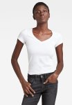 G-star Raw Base V-neck Cap Sleeve T-Shirt - White
