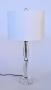 Crystal Glass Table Lamp With Finial & Harp Shade 74X36CM