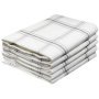 Kitchen Towel - Design 2040 - 040X080CMS - 05 PC Pack - Big Checks - Ghost Gray