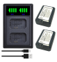 NP-FW50 Battery And Dual Charger Compatible With Sony Alpha A6000 A6100 A6300 A6400