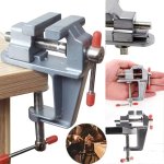 New 30MM MINI Bench Vise Aluminum Durable Small Table Bench Vise Clamp Portable Jewelers Craft Hobby Woodworking Clamp Diy Tools