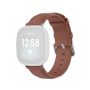 Pu Leather Strap For Fitbit Versa 3 Brown