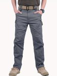 Men's Casual Cargo Pants With Zipper Pockets Male Joggers For Spring And Fall Outdoor
