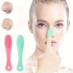 1 Pcs Finger-shaped Soft Silicone Nose Brush Cleanses Face Removing Blackheads Cleaning Brush Nose Wing Cleaning Exfoliating Fac