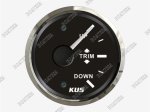 Kus Trim Gauge Black Face With Stainless Steel Ring 52MM Vertical