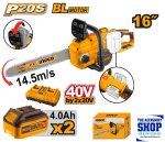 Chain Saw Cordless 40CM Bar Dual Charger And 2 X 4.0AH Batteries 40V 20V + 20V Ingco CGSLI401682
