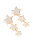 Goldair Gold Glitter Paper Stars Drop Earrings