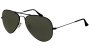 Ray-Ban - Aviator Large Metal Polarized - Black/natural Green - RB3025 002/58