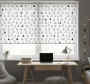 White Window Blind With Small Nordic Triangles