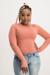 Lucy Long Sleeve Bodysuit - Desert Sand - M