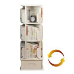 Gsaegfe Spinning Bookshelf Bookshelf With Storage Corner Bookshelf With Storage Large Capacity Including Four Wheels Study Bedro