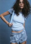 Ribbed Vest Top - Light Blue