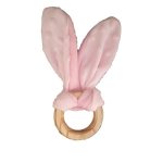 4AKID Bunny Ear Baby Teether - Blue & White