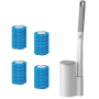 Disposable Toilet Brush With Replaceable Heads - No-drill Wall-mounted Tool