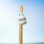 Leo Stripe Fouta Bag Turquoise And Teal