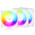 Arctic P12 Pro Reverse A-rgb 3 Pack 120 Mm Premium Fan With Reverse Airflow Pwm Fan With Y Cable Splitter 500-3000 Rpm 0 Rpm