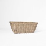 Wicker Tapered Rectangle Storage Basket - Xlarge - 50CM L X 40CM W X 20CM H