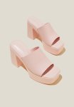 Cotton On Hanna Platform Mule - Pale Pink Pu