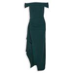 Emerald Lurex Off Shoulder Maxi Dress