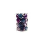 Baubles In Tube Of 20 6CM - Shades Of Purple And Navy