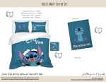 Kids Duvet Set Blue Funny Stitch