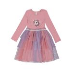 Younger Girls Unicorn Sequin Mesh Dress