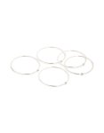 Silver Diamante Centre Bangles 5-PACK