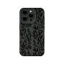 Black - Phone Case - With Black Flower Stems - Iphone 14 Pro Max